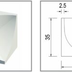 35mm corner block Surfmist aluminium