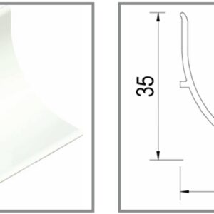 35x35mm coving Surfmist aluminium 6500mm