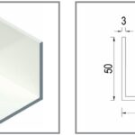 50x50x3mm angle Surfmist aluminium 6500mm