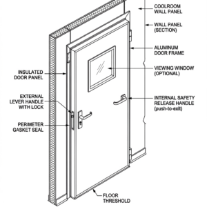Coolroom personnel access door diagram