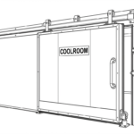 Coolroom sliding door diagram